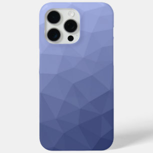 Grijs blauw ombre gradiënt geometrisch mesh patroo iPhone 15 pro max hoesje