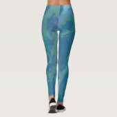 Grijs Blauw "Schrijf op de rand" Gepatenteerde Leg Leggings (Achterkant)