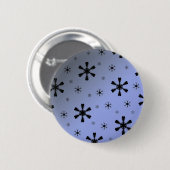 Grijs Blauw Sneeuwvlokken Button (Voorkant /achterkant)