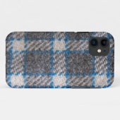 Grijs & blauw Tartan materiaal Case-Mate iPhone Case (Achterkant (horizontaal))