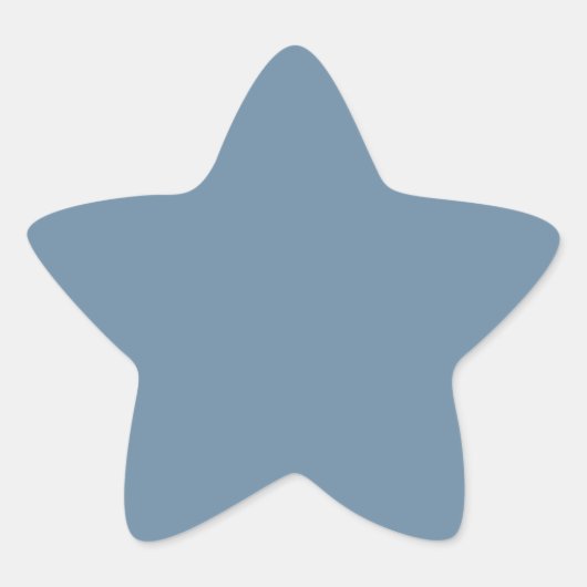 Grijs blauw (vaste kleur) ster sticker (Voorkant)