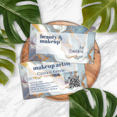 Grijs Blauw Violet Paarse Wit Goud Marmeren Patroo Visitekaartje