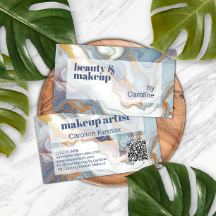 Grijs Blauw Violet Paarse Wit Goud Marmeren Patroo Visitekaartje