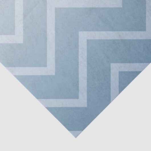 Grijs Blauw Wit Chevron Ombre Tissuepapier (Detail)