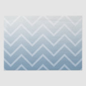 Grijs Blauw Wit Chevron Ombre Tissuepapier (Voorkant)