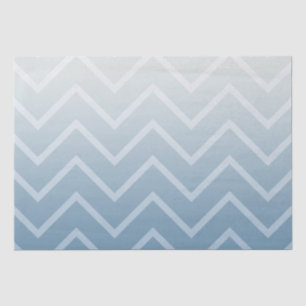 Grijs Blauw Wit Chevron Ombre Tissuepapier