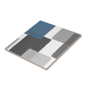 Grijs Blauw Wit Geometrisch Modern Minimalistisch Tegeltje (Zijkant)