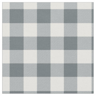 Grijs Blauw & Wit Geruit Gingham Stof