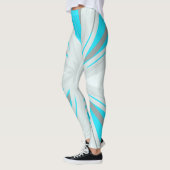 Grijs Blauw Wit Winter Kerstmis Ster Gym Yoga Leggings (Links)