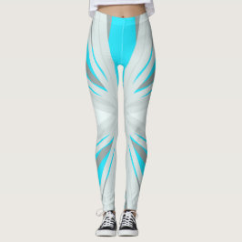 Grijs Blauw Wit Winter Kerstmis Ster Gym Yoga Leggings