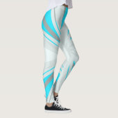 Grijs Blauw Wit Winter Kerstmis Ster Gym Yoga Leggings (Rechts)
