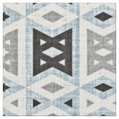 Grijs Blauw Zwart Eclectisch Kijk Stof (Close Up)