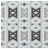 Grijs Blauw Zwart Eclectisch Kijk Stof (Swatch)