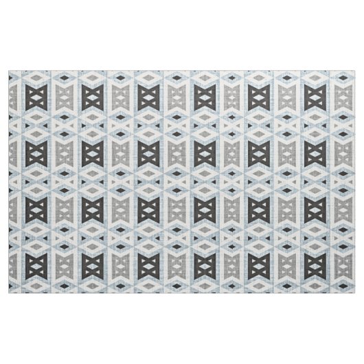 Grijs Blauw Zwart Eclectisch Kijk Stof (Fat Quarter)