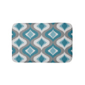 Grijs Blauwgroen Blauw Groen Retro Ikat druppelt P Badmat (Voorkant)