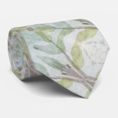 Grijs Blauwgroen en Groen Stropdas (Opgerold)