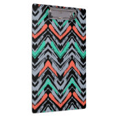 Grijs, Blauwgroen en koraal met Chevron Pattern Klembord (Rechts)