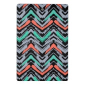 Grijs, Blauwgroen en koraal met Chevron Pattern Mini Klembord (Achterkant)