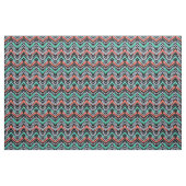 Grijs, Blauwgroen en koraal met Chevron Pattern Stof (Fat Quarter)