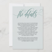 Grijs & Blauwgroen Typografie Informeel 2 in 1 Bru Kaart (Achterkant)