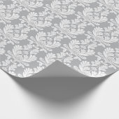 Grijs Bloemen Barok Girlande Marie Antoinette Cadeaupapier (Hoek)