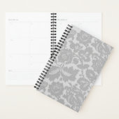 Grijs Bloempatroon Elegante Stijl Planner (Display)