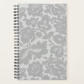 Grijs Bloempatroon Elegante  Stijl Planner (Voorkant)