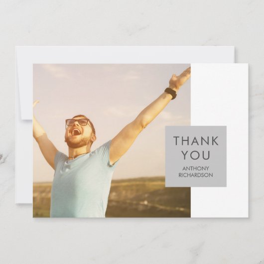 Grijs blok | Foto Afstuderen Hartelijk dank Kaart (Voorkant)