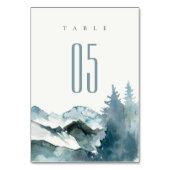 Grijs Blush Green Blue Mountains Pine Weddenschap Kaart (Voorkant)