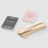 Grijs Blush Roze Modern Floral Weddenschap Handwaaier (Niet-gemonteerd)