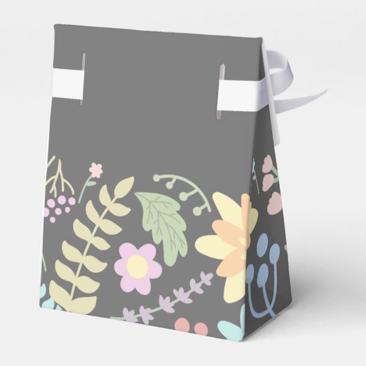 Grijs Blush Roze Moderne Vrijgezellenfeest Bedankdoosjes (Achterkant)