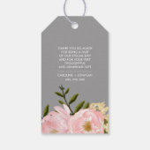 Grijs | Blush roze pony's Dank je huwelijk Cadeaulabel (Achterkant)