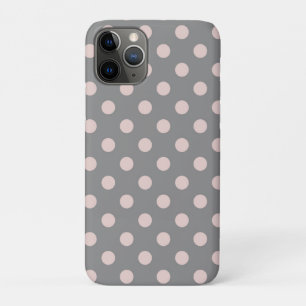 Grijs & Blush Roze Stippen Stip Modern Case-Mate iPhone Case
