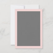 Grijs & Blush Roze Tafelplan kaart (Achterkant)