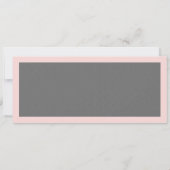 Grijs & Blush Roze Top Tafel Plankaart Kaart (Achterkant)