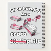 Grijs boek hongerig als een krokodillenschets (Achterkant)