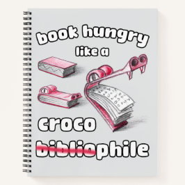 Grijs boek hongerig als een krokodillenschets