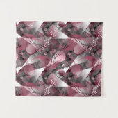 Grijs, bordeaux, wit abstract patroon. wandkleed (Voorkant (horizontaal))