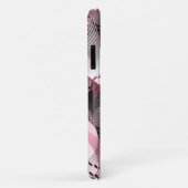 Grijs, bordeauxrood, wit abstract patroon. Case-Mate iPhone case (Achterkant/rechts)