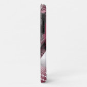 Grijs, bordeauxrood, wit abstract patroon. Case-Mate iPhone case (Achterkant/links)