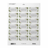 Grijs Botanisch Kerstmisadres Etiket (Full Sheet)