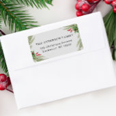 Grijs Botanisch Kerstmisadres Etiket