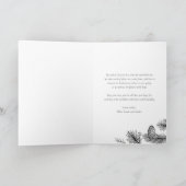 Grijs Botanisch Lijst Foto Kerst Feestdagen Kaart (Binnen)