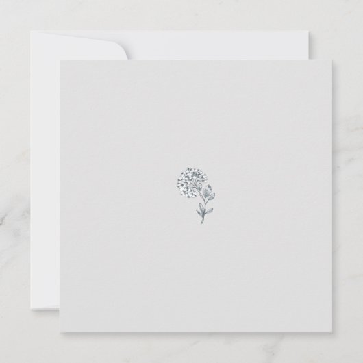 grijs botanische repetitie kaart (Achterkant)