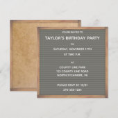 Grijs briefbord bord sign aanpasbaar voor elke gel kaart (Voorkant / Achterkant)