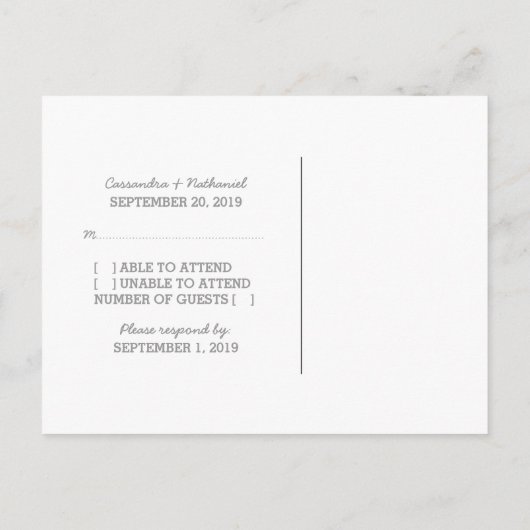 Grijs Briefkaart D20-respons op D20 (Achterkant)