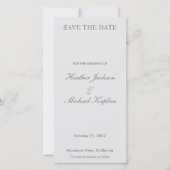 Grijs Bruiloft Professioneel Minimalist Plain Save The Date (Voorkant)