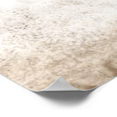  grijs bruin-Tan-script tekstperkamentpapier Poster (Hoek)