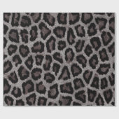 Grijs Bruin Zwart Leopard Dierenprint Cadeaupapier (Vlak)