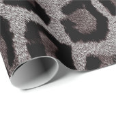 Grijs Bruin Zwart Leopard Dierenprint Cadeaupapier (Rol Hoek)